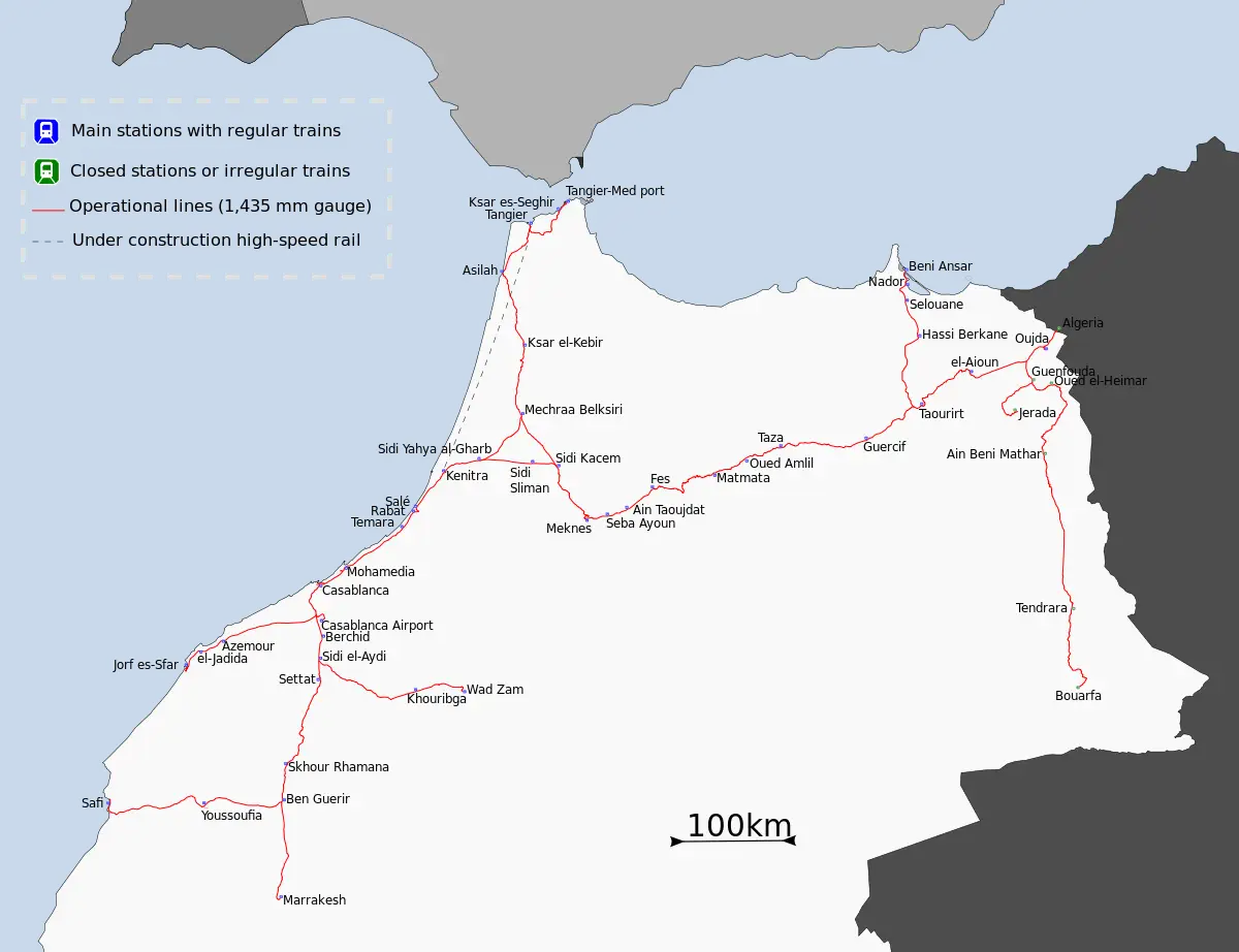 Exploring The Intricacies Of The Nador-Taourirt Railroad Connection Railway Map Image